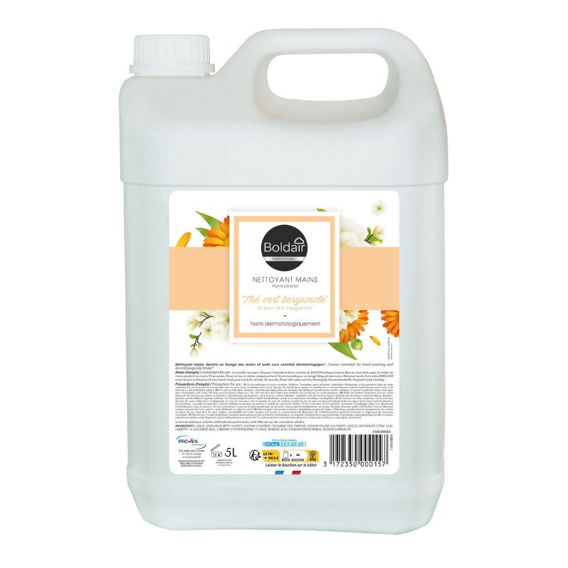 Handreiniger - Grüner Tee Bergamotte - 5L | BoldairWaschen Sie Ihre Hände effektiv und sanft mit unserem 5L Reiniger. Handreiniger - Grüner Tee Bergamotte - 5L | BoldairWaschen Sie Ihre Hände effektiv und sanft mit unserem 5L Reiniger.