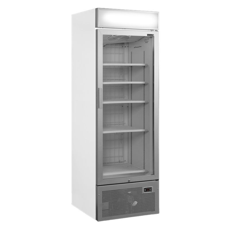 Gefrierschrank mit Glastür und Silber-Canopy - 440L TEFCOLD: optimale Präsentation Ihrer Tiefkühlprodukte Gefrierschrank mit Glastür und Silber-Canopy - 440L TEFCOLD: optimale Präsentation Ihrer Tiefkühlprodukte