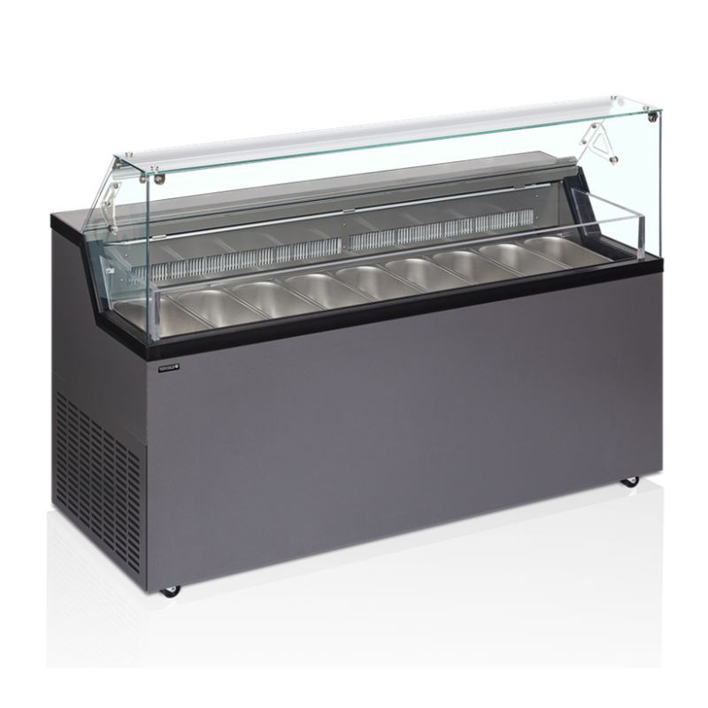 Eisvitrine mit Servicedeckel - TEFCOLD Mirabella 9, 9 x 5 L - Optimale Kapazität für Ihr Eis Eisvitrine mit Servicedeckel - TEFCOLD Mirabella 9, 9 x 5 L - Optimale Kapazität für Ihr Eis
