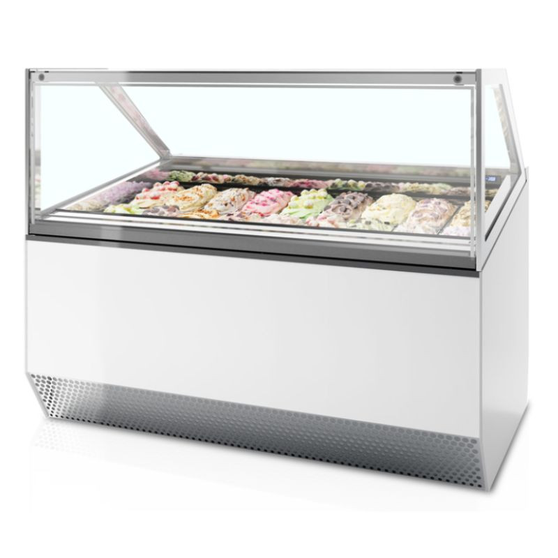 Belüftete Eisvitrine - Gerade Front - 18 x 5L - TEFCOLD Millennium ST18 Belüftete Eisvitrine - Gerade Front - 18 x 5L - TEFCOLD Millennium ST18