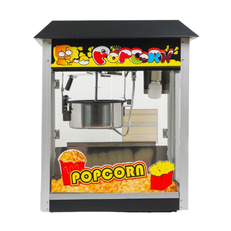 Professionelle Popcornmaschine - Schwarz Dynasteel: Leistungsstark, robust und makelloses Design. Professionelle Popcornmaschine - Schwarz Dynasteel: Leistungsstark, robust und makelloses Design.