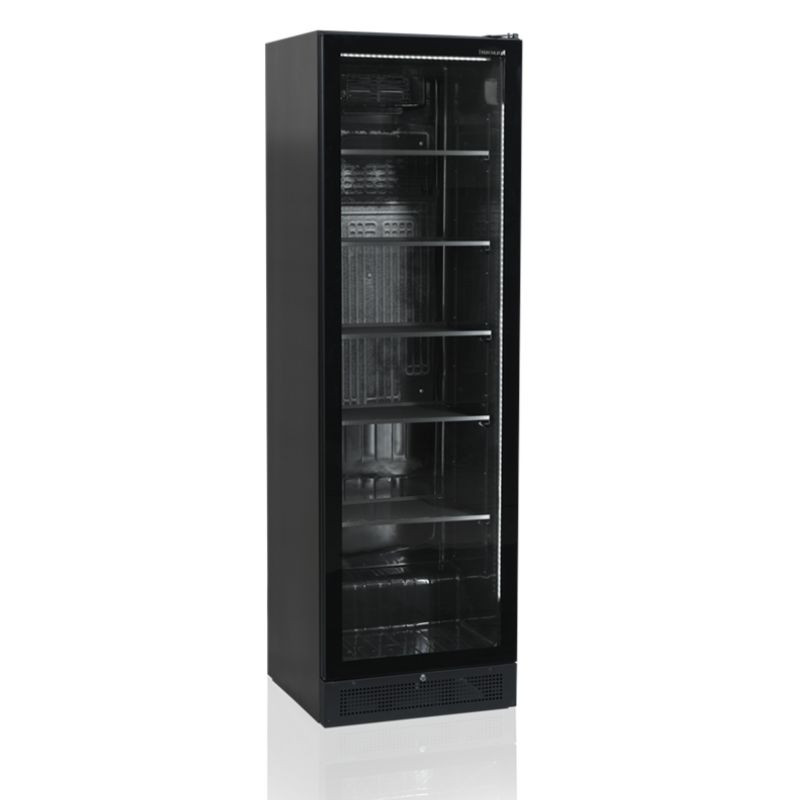 Schwarzer Kühlschrank - Glastür 347L TEFCOLD: Optimale Lagerung und elegante Präsentation Ihrer Produkte Schwarzer Kühlschrank - Glastür 347L TEFCOLD: Optimale Lagerung und elegante Präsentation Ihrer Produkte