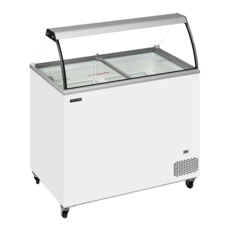 Gefriertruhe mit gebogenem Glas - 255 L TEFCOLD: Qualität und Funktionalität Gefriertruhe mit gebogenem Glas - 255 L TEFCOLD: Qualität und Funktionalität
