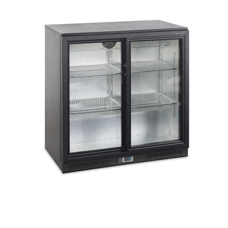 Rückkühlschrank mit 2 Schiebetüren aus Glas - 188 L TEFCOLD: optimale Konservierung und Präsentation von Lebensmitteln Rückkühlschrank mit 2 Schiebetüren aus Glas - 188 L TEFCOLD: optimale Konservierung und Präsentation von Lebensmitteln