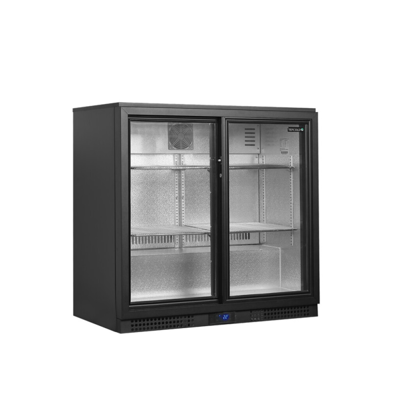 Rückkühlschrank mit 2 Schiebetüren aus Glas - 188 L | TEFCOLD BA21S Rückkühlschrank mit 2 Schiebetüren aus Glas - 188 L | TEFCOLD BA21S