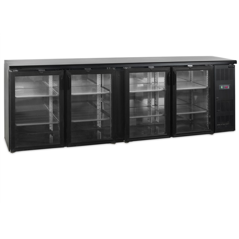 Arrière-Bar Réfrigéré 4 Portes Vitrées - 605 L | TEFCOLD : Performance et Design Arrière-Bar Réfrigéré 4 Portes Vitrées - 605 L | TEFCOLD : Performance et Design