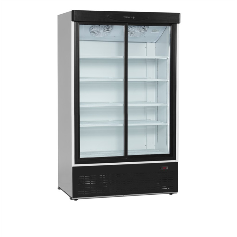 Kühlschrank für Getränke mit 2 Schiebetüren aus Glas TEFCOLD 660L Kühlschrank für Getränke mit 2 Schiebetüren aus Glas TEFCOLD 660L