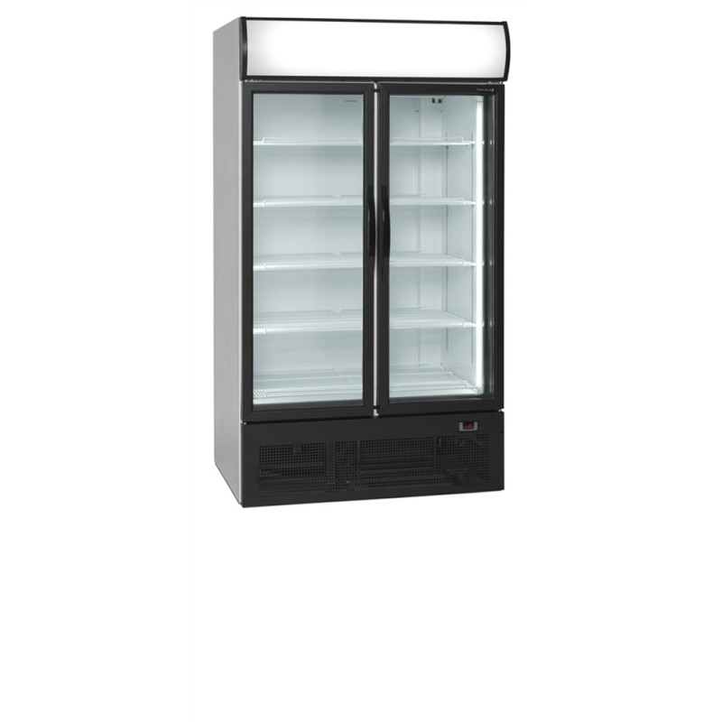 Positive Kühlvitrine mit 2 Glastüren - TEFCOLD, 710 L: Leistung und Eleganz Positive Kühlvitrine mit 2 Glastüren - TEFCOLD, 710 L: Leistung und Eleganz