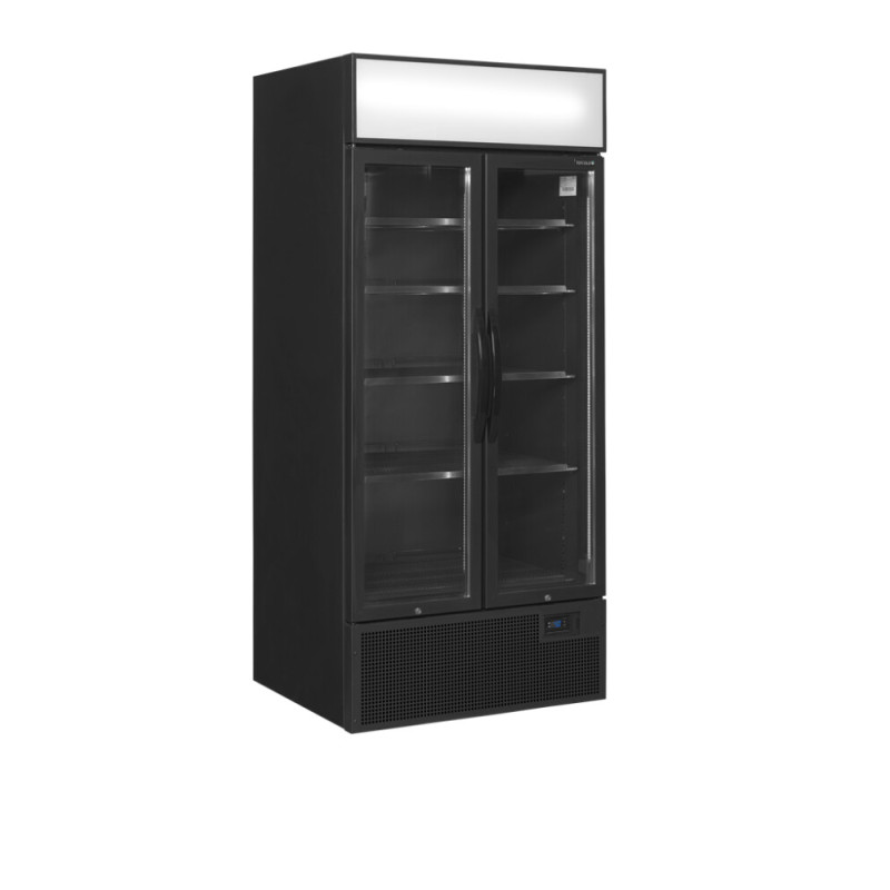 Schwarzer Kühlschrank TEFCOLD - 2 Glastüren - 535 L Schwarzer Kühlschrank TEFCOLD - 2 Glastüren - 535 L
