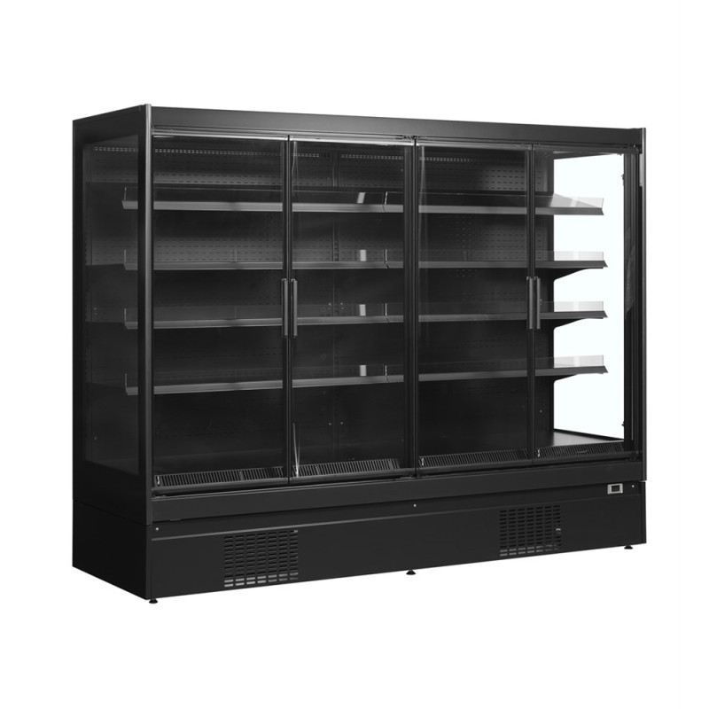 TEFCOLD Kühlvitrine Positiv Schwarz - 1540 L Supermarkt TEFCOLD Kühlvitrine Positiv Schwarz - 1540 L Supermarkt