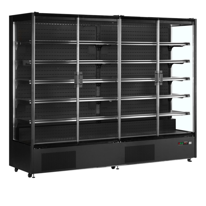Kühlvitrine Supermarkt TEFCOLD Schwarz - 1529L Kühlvitrine Supermarkt TEFCOLD Schwarz - 1529L