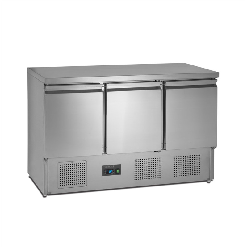 Saladette Kühlvitrine Positiv GN 1/1 Edelstahl 3 Türen - 368 L TEFCOLD Saladette Kühlvitrine Positiv GN 1/1 Edelstahl 3 Türen - 368 L TEFCOLD