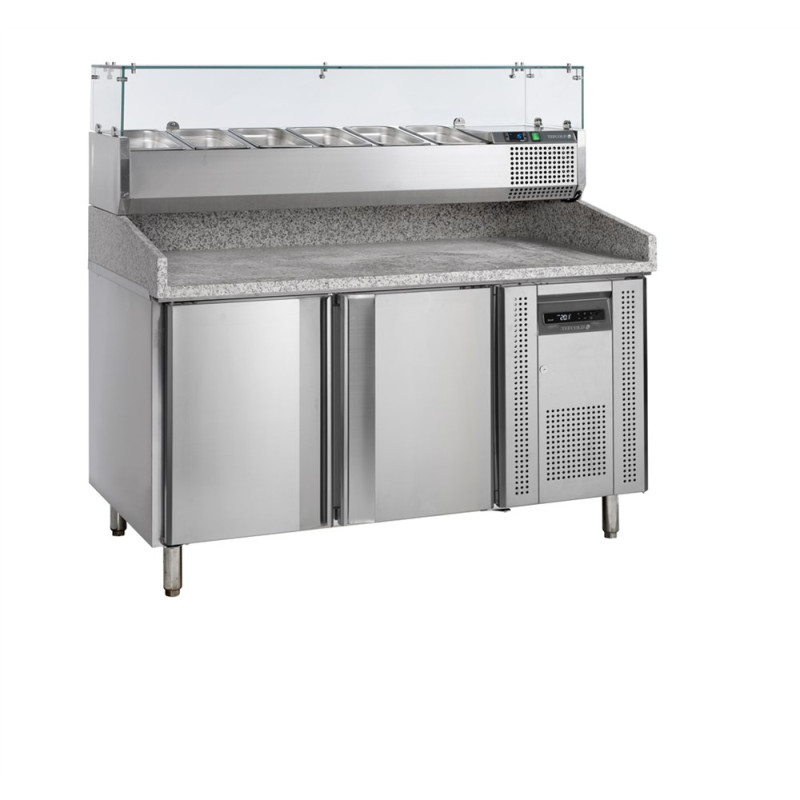 Pizza-Möbel GN 1/3 und GN 1/6 - 2 Türen | TEFCOLD PT1200 Pizza-Möbel GN 1/3 und GN 1/6 - 2 Türen | TEFCOLD PT1200