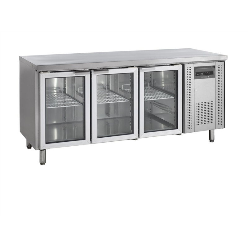 Tischkühler Edelstahl 3 Glastüren GN 1/1 TEFCOLD - Optimale Lagerung und Konservierung Tischkühler Edelstahl 3 Glastüren GN 1/1 TEFCOLD - Optimale Lagerung und Konservierung