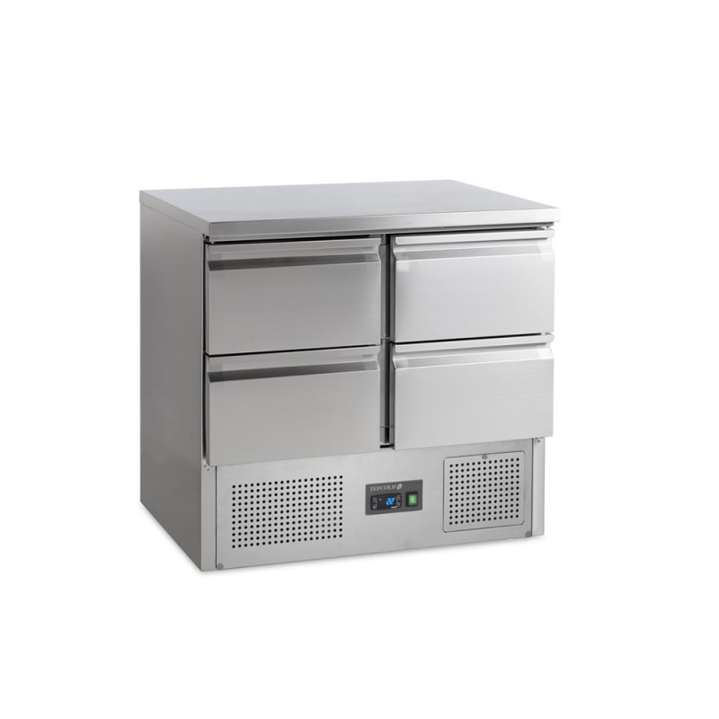 Positive Kühltisch GN 1/1 aus Edelstahl - 4 Schubladen - 230 L | TEFCOLD Positive Kühltisch GN 1/1 aus Edelstahl - 4 Schubladen - 230 L | TEFCOLD