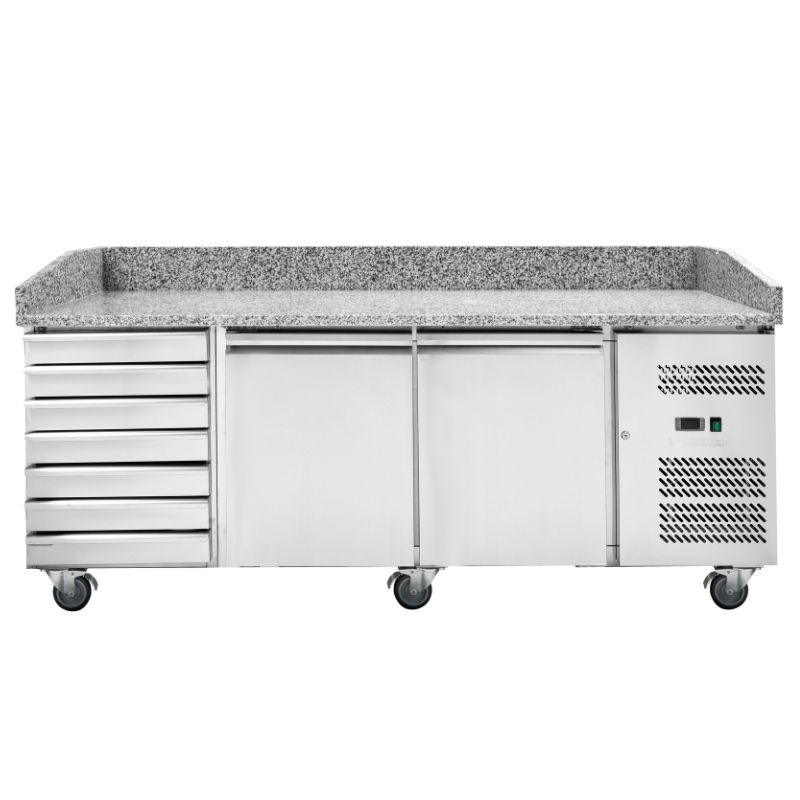 Meuble à Pizza 600x400 2 Portes et 7 Tiroirs Dynasteel - Préparation Pizzas Meuble à Pizza 600x400 2 Portes et 7 Tiroirs Dynasteel - Préparation Pizzas