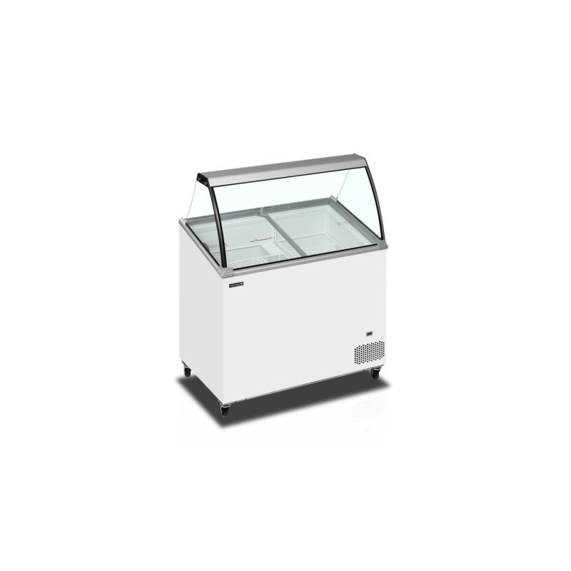 Eiscreme-Vitrine TEFCOLD - 264 L: Dekoratives Gefriergerät für Eis Eiscreme-Vitrine TEFCOLD - 264 L: Dekoratives Gefriergerät für Eis