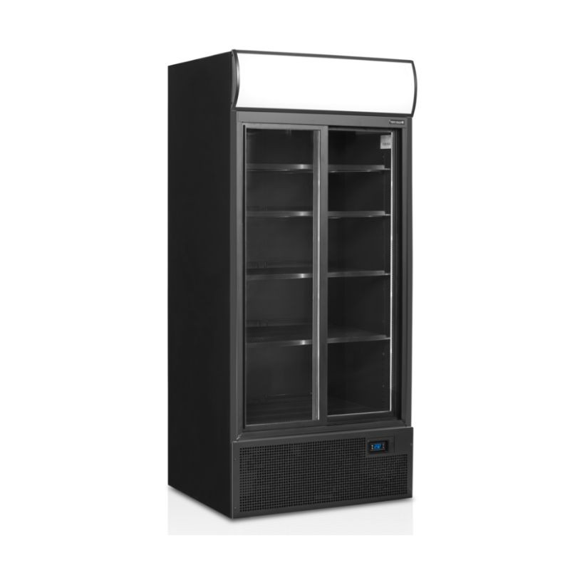 Kühlvitrine TEFCOLD 2 Glastüren Schwarz 707 L Kühlvitrine TEFCOLD 2 Glastüren Schwarz 707 L