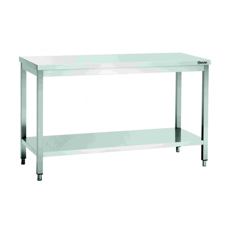 Bartscher stainless steel work table, generous dimensions Bartscher stainless steel work table, generous dimensions