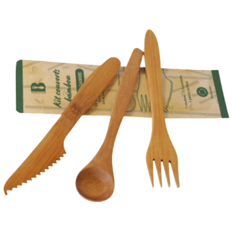 Bambusbesteck Luxus - 3-teiliges Set: Messer, Gabel, Löffel - Packung mit 100 umweltfreundlich Bambusbesteck Luxus - 3-teiliges Set: Messer, Gabel, Löffel - Packung mit 100 umweltfreundlich