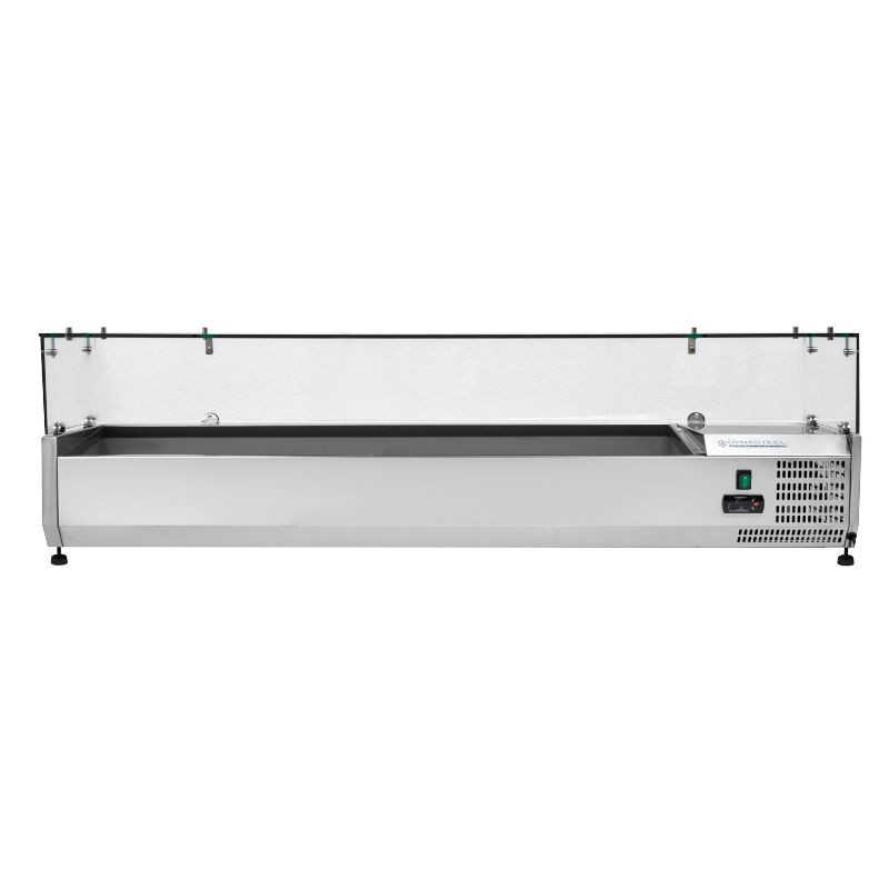 Saladette Kühlvitrine zum Aufstellen - 7 x GN 1/3 - Dynasteel Saladette Kühlvitrine zum Aufstellen - 7 x GN 1/3 - Dynasteel
