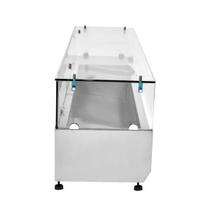 Gekühlte Salatbar zum Aufstellen mit Glas - 8 x GN 1/3 - Dynasteel