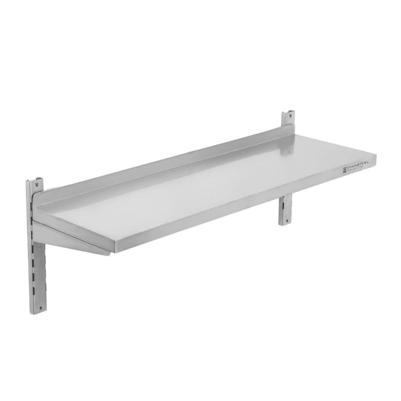 Wandregal aus Edelstahl auf Konsolen - L 1000 x T 300 mm - Dynasteel Wandregal aus Edelstahl auf Konsolen - L 1000 x T 300 mm - Dynasteel
