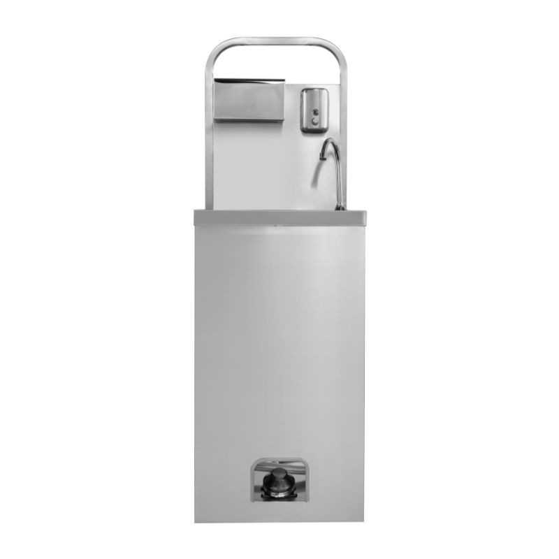 Mobiles, eigenständiges Handwaschbecken mit Seife und Papierhandtuchspender - Dynasteel Mobiles, eigenständiges Handwaschbecken mit Seife und Papierhandtuchspender - Dynasteel