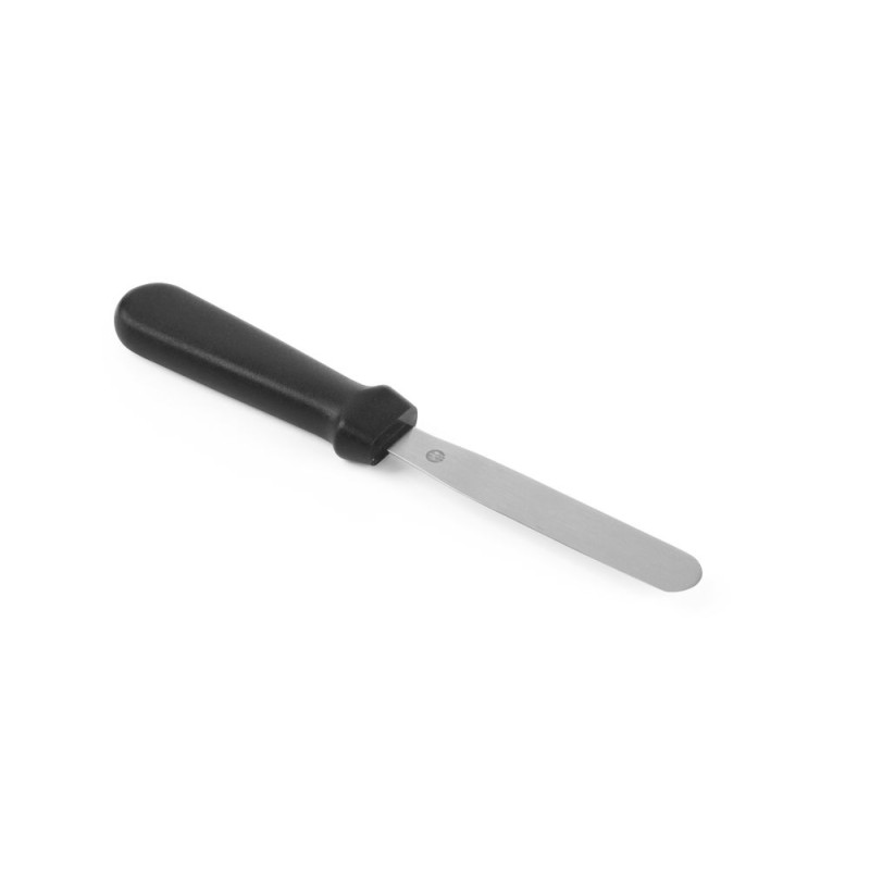 Flache flexible Edelstahlspatel mit PP-Griff - L 110 mm Flache flexible Edelstahlspatel mit PP-Griff - L 110 mm