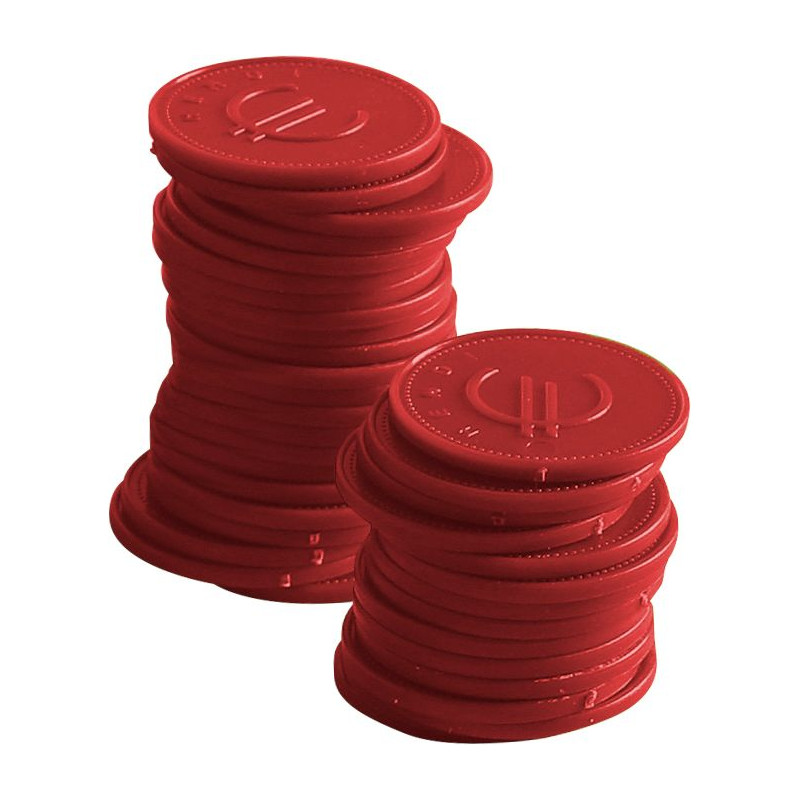 Rote Chips - Set von 100 Rote Chips - Set von 100