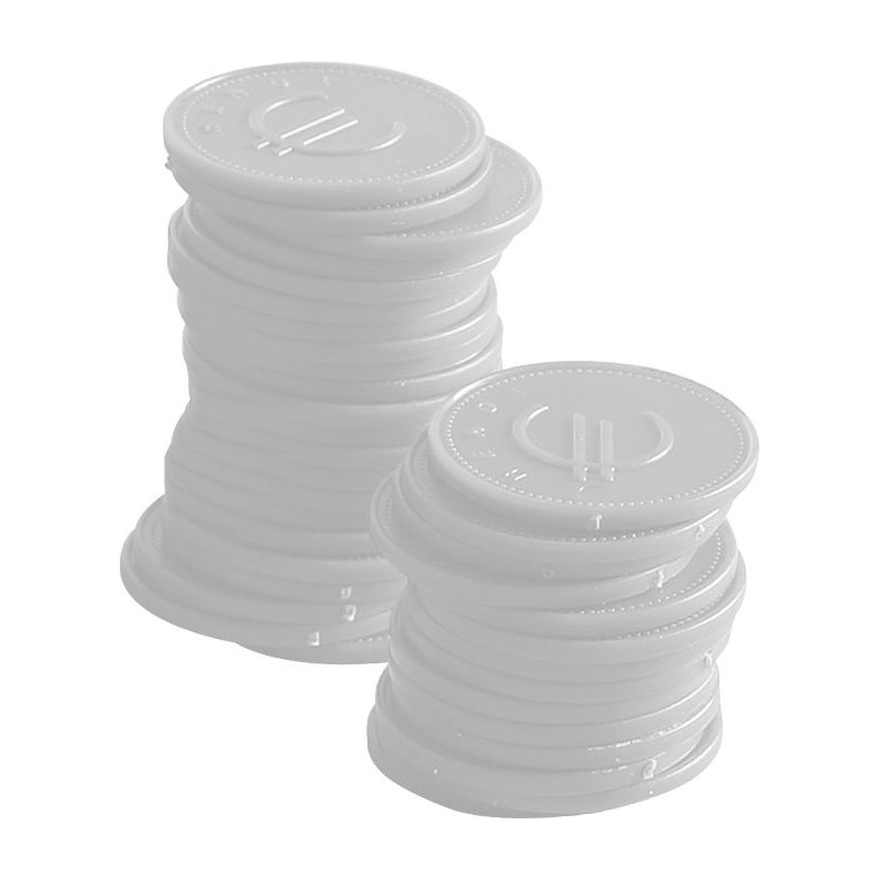 Weiße Chips - Set aus 100 Weiße Chips - Set aus 100