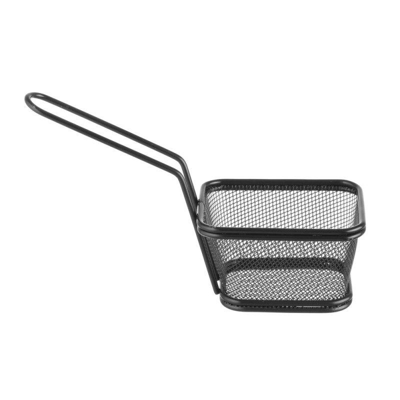 Miniatur-Schwarz-Frittenkorb - 105 x 90 mm Miniatur-Schwarz-Frittenkorb - 105 x 90 mm
