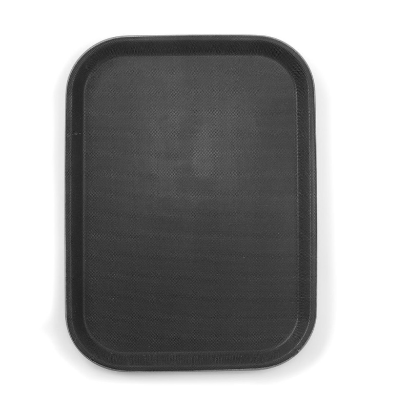 Rechteckiges Tablett aus Polypropylen - Schwarz - 255 x 355 mm Rechteckiges Tablett aus Polypropylen - Schwarz - 255 x 355 mm