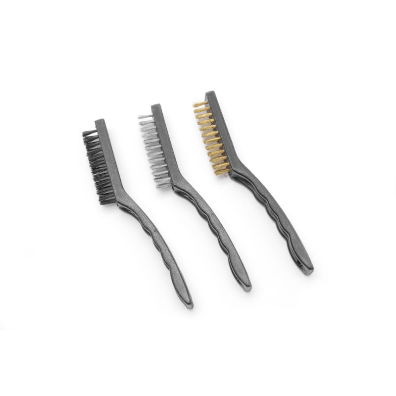 Set schmaler Metallbürsten - 3 Stück - Marke HENDI - Fourniresto Set schmaler Metallbürsten - 3 Stück - Marke HENDI - Fourniresto