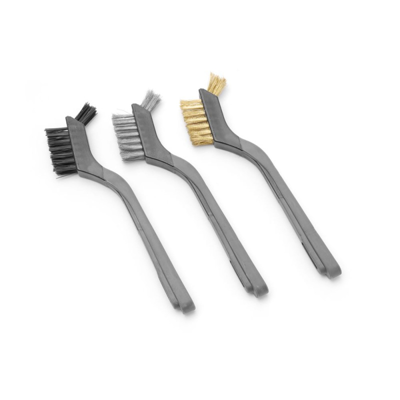 Set schmaler Metallbürsten - 3 Stück - Marke HENDI - Fourniresto Set schmaler Metallbürsten - 3 Stück - Marke HENDI - Fourniresto