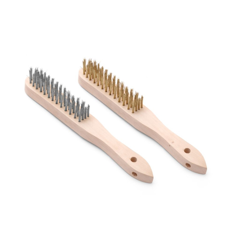 Bürstenset mit Borsten aus Messing und Edelstahl - 2 Stück - Marke HENDI - Fourniresto Bürstenset mit Borsten aus Messing und Edelstahl - 2 Stück - Marke HENDI - Fourniresto