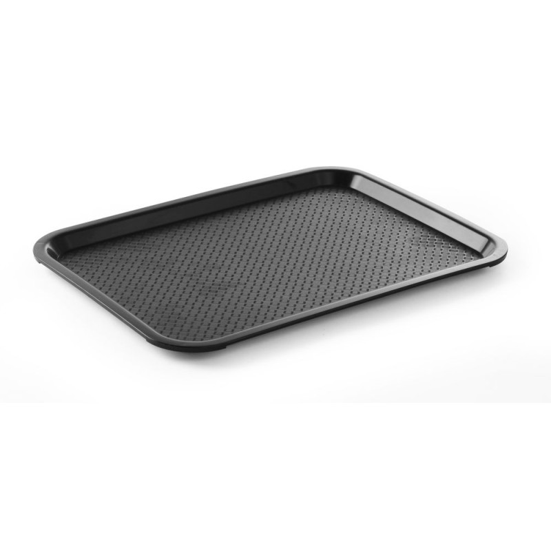 Rechteckiges Fast-Food Tablett Schwarz - 415 x 305 mm Rechteckiges Fast-Food Tablett Schwarz - 415 x 305 mm