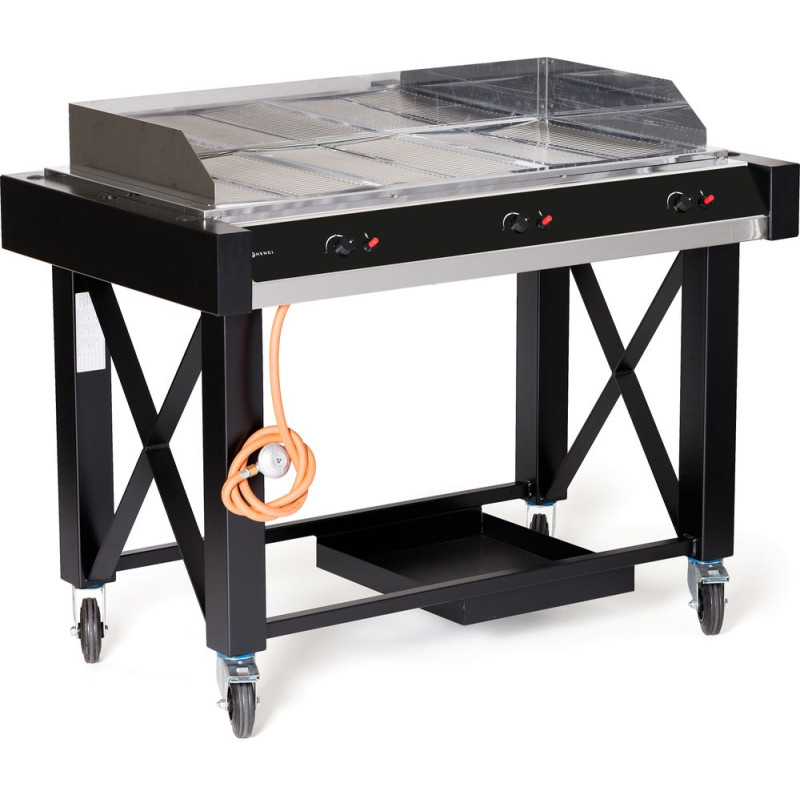 Gasgrill Atlanta aus Edelstahl - 3 Brenner - Hendi Gasgrill Atlanta aus Edelstahl - 3 Brenner - Hendi