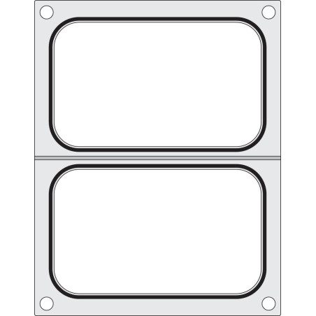 Dichtungsmatrix für manuelle Versiegelungsmaschine - 2 Fächer 178 x 113 mm - Hendi