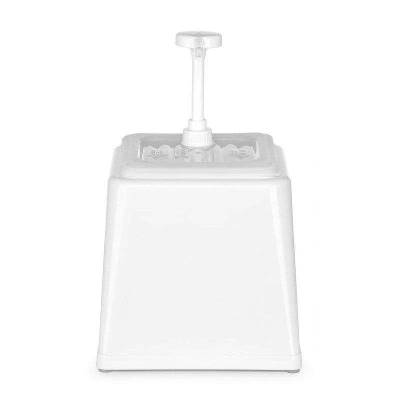 Soßenspender mit Pumpe - Weiß - 2,5 L - Hendi Soßenspender mit Pumpe - Weiß - 2,5 L - Hendi