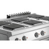 Sechsflammiger Herd mit elektrischem Ofen GN1/1 und Schrank Serie 700
