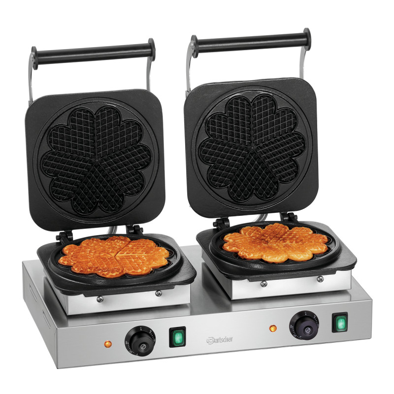 Professioneller Waffeleisen Bartscher 2HW211 - Herzwaffeln aus Edelstahl Professioneller Waffeleisen Bartscher 2HW211 - Herzwaffeln aus Edelstahl
