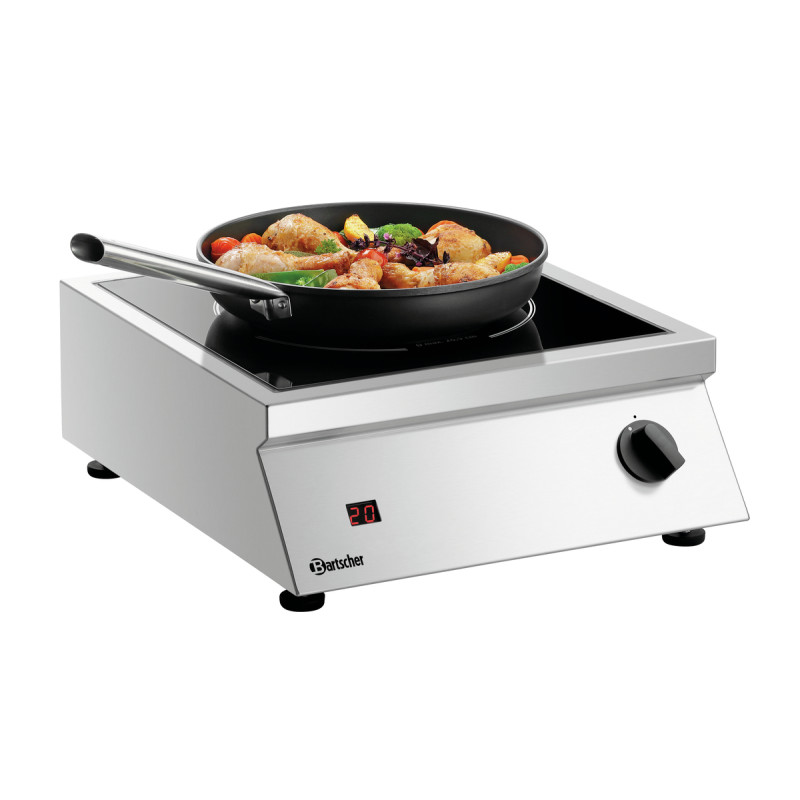 Professionelle Induktionskochplatte Bartscher ITH 35-265 - Leistung 3500W und 20 Stufen - Edelstahl Professionelle Induktionskochplatte Bartscher ITH 35-265 - Leistung 3500W und 20 Stufen - Edelstahl