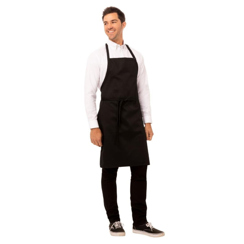 Schürze Latzschürze Schwarz mit Taschen und verstellbarem Nackenband - Chef Works - Fourniresto Schürze Latzschürze Schwarz mit Taschen und verstellbarem Nackenband - Chef Works - Fourniresto