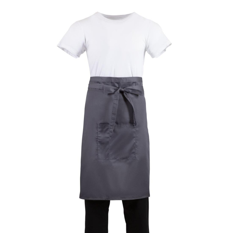 Kellnerschürze in Anthrazit aus 100% Polycotton 1000 x 700 mm - Whites Chefs Clothing - Fourniresto Kellnerschürze in Anthrazit aus 100% Polycotton 1000 x 700 mm - Whites Chefs Clothing - Fourniresto