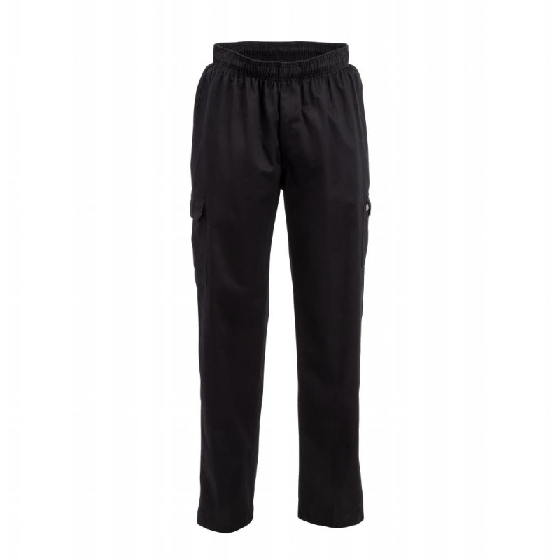 Kochhose Unisex Fit Cargo Schwarz - Größe L - Chef Works - Fourniresto Kochhose Unisex Fit Cargo Schwarz - Größe L - Chef Works - Fourniresto