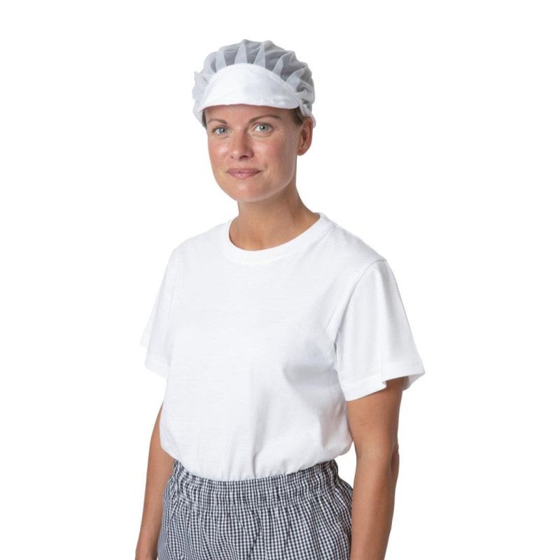Charlotte in Weiß aus Nylon - Einheitsgröße - Whites Chefs Clothing - Fourniresto Charlotte in Weiß aus Nylon - Einheitsgröße - Whites Chefs Clothing - Fourniresto