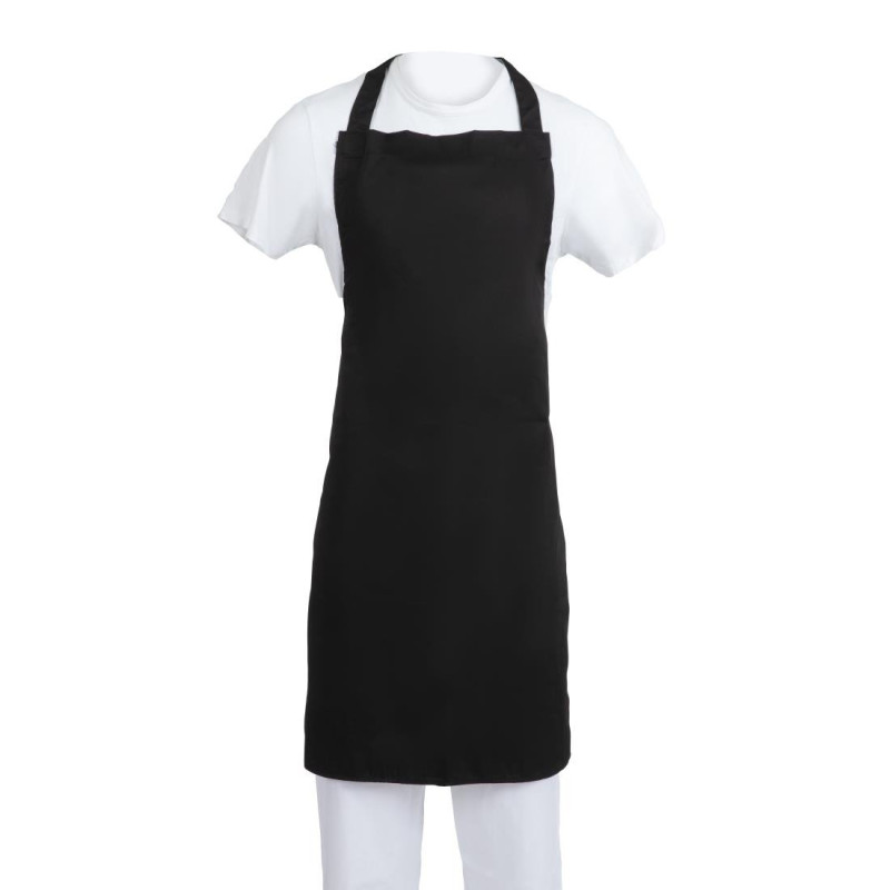 Schürze Latzschürze Schwarz aus Polycotton 900 x 1040 mm - Whites Chefs Clothing - Fourniresto Schürze Latzschürze Schwarz aus Polycotton 900 x 1040 mm - Whites Chefs Clothing - Fourniresto
