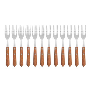 Fleischgabel mit Holzgriff 200 mm - 12er-Pack - Olympia - Fourniresto
