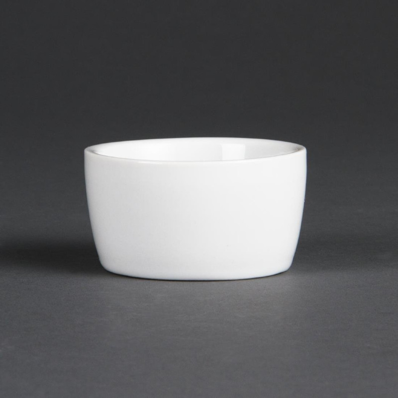 Butter Pot Whiteware 62 mm - Set of 12 - Olympia - Fourniresto Butter Pot Whiteware 62 mm - Set of 12 - Olympia - Fourniresto